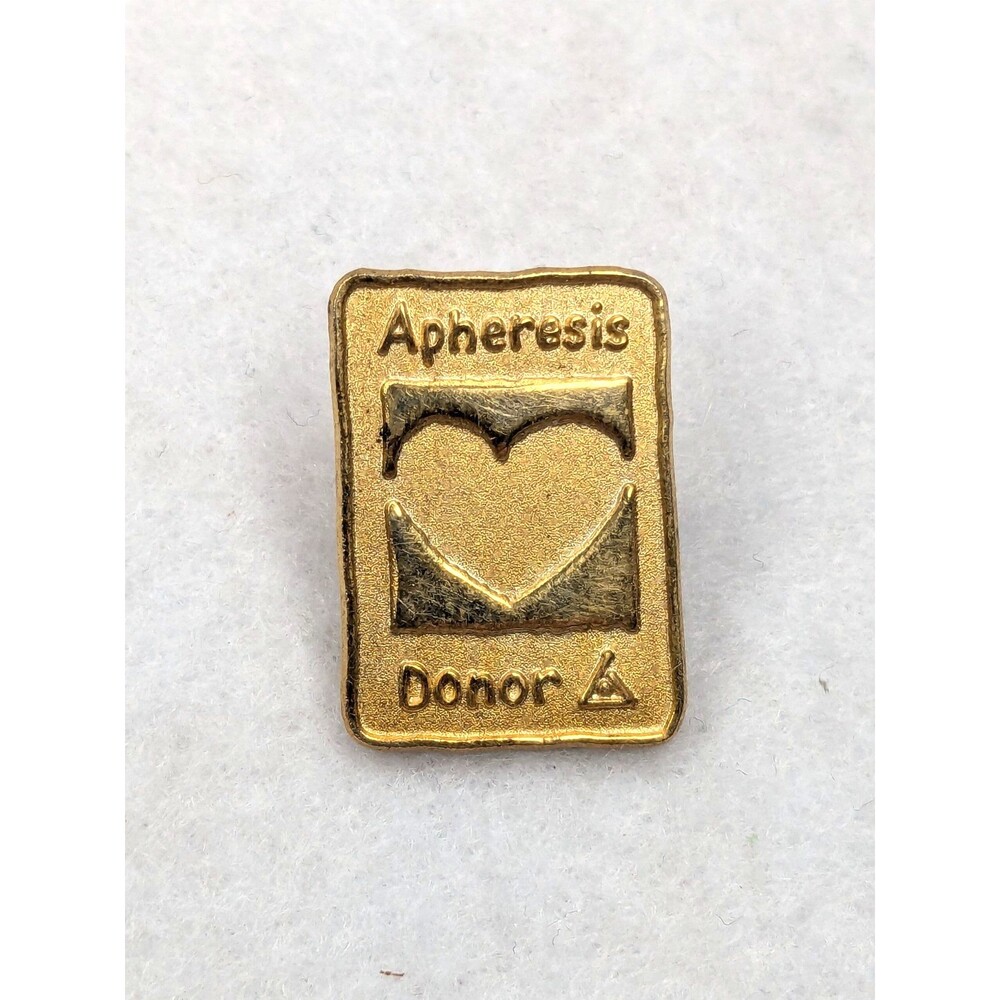 Gold-tone Apheresis Donor Pin Made in USA